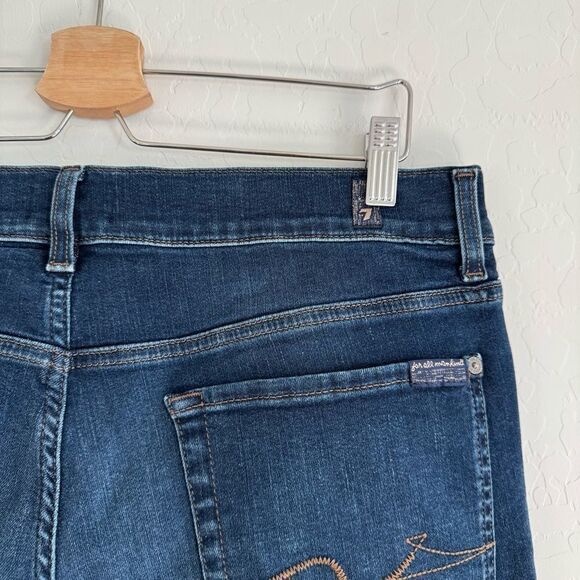 7FAMK 7 For All Mankind Men's Slimmy Jeans in Rio Bravo Dark Wash Size 34 X 27 - Picture 8 of 12